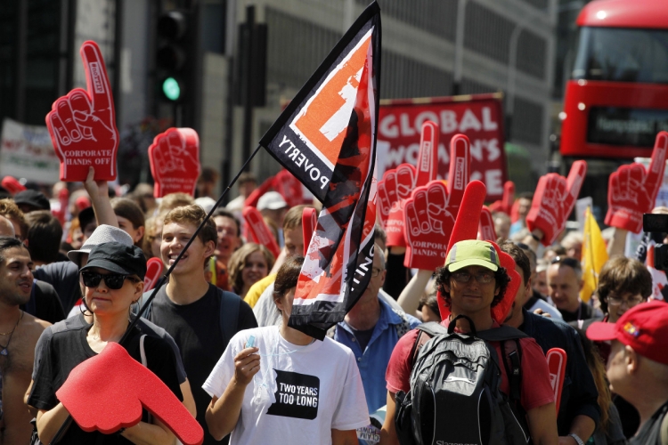 TTIP-Protest in London im Juli 2014